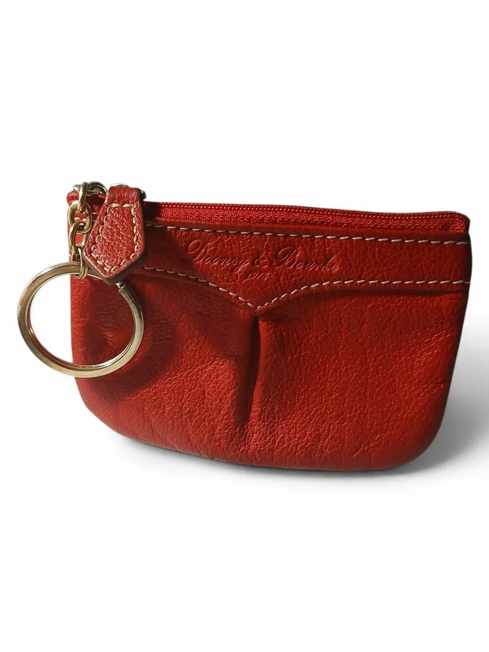 Dooney & Bourke Red Leather Key Coin Pouch